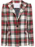 Giada Benincasa Plaid-print Blazer - Red