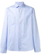 Prada Pocket Shirt, Men's, Size: 40, Blue, Cotton