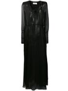 Saint Laurent Sheer Maxi Dress - Black