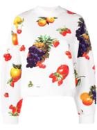 Msgm Fruit Print Sweatshirt - White
