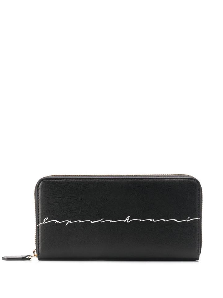 Emporio Armani Signature Continental Wallet - Black