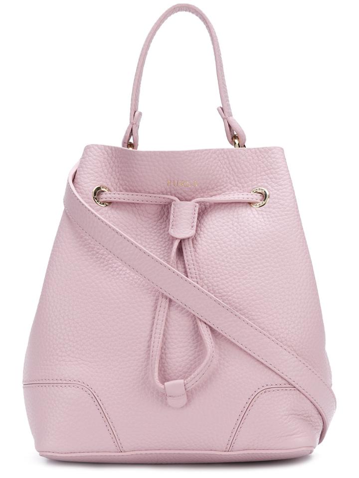 Furla Front Logo Satchel Bag - Pink & Purple