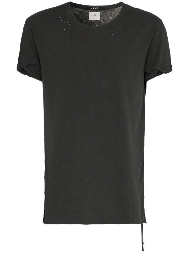 Ksubi Kodeine Reverse Stitch Cotton T-shirt - Black