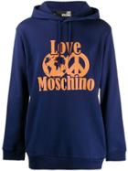 Love Moschino World Peace Hoodie - Blue