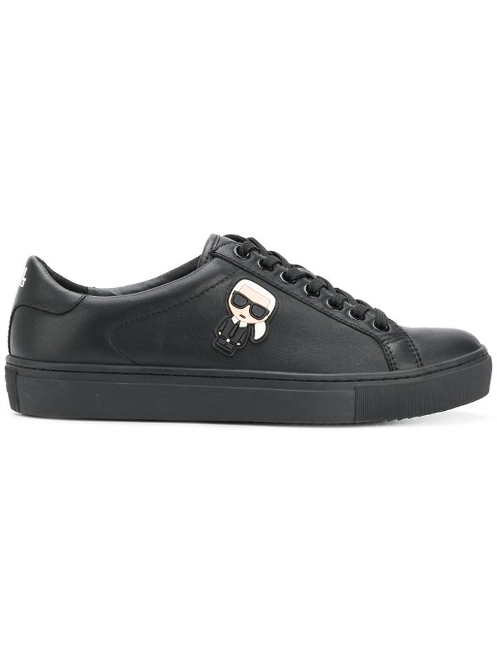 Karl Lagerfeld Karlito Patch Sneakers - Black