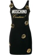 Moschino Logo And Moschino Buttons Dress - Black
