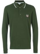 Kenzo Longsleeved Tiger Polo Shirt - Green