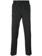 Dolce & Gabbana Embroidered Patch Trousers, Men's, Size: 50, Grey, Cotton/polyester/spandex/elastane/copper