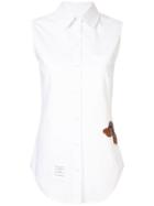 Thom Browne Sleeveless Hector Sequin Shirt - White