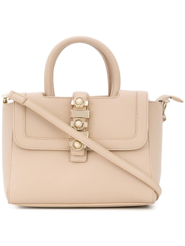 Versace Jeans Pebbled Grain Tote - Nude & Neutrals