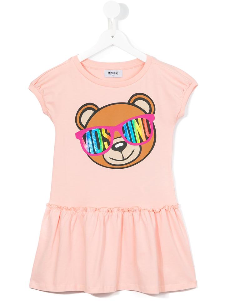 Moschino Kids Teddy Bear Dress, Girl's, Size: 6 Yrs, Pink/purple