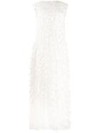 Cecilie Bahnsen Floral Lace Flared Dress - White