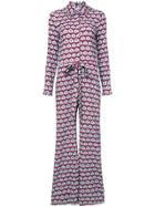 La Doublej Printed Wide Leg Jumpsuit - Blue