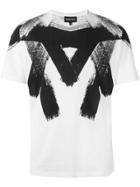 Emporio Armani Brush Stroke Print T-shirt - White