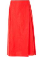 Sofie D'hoore Pleat Front A-line Skirt - Red