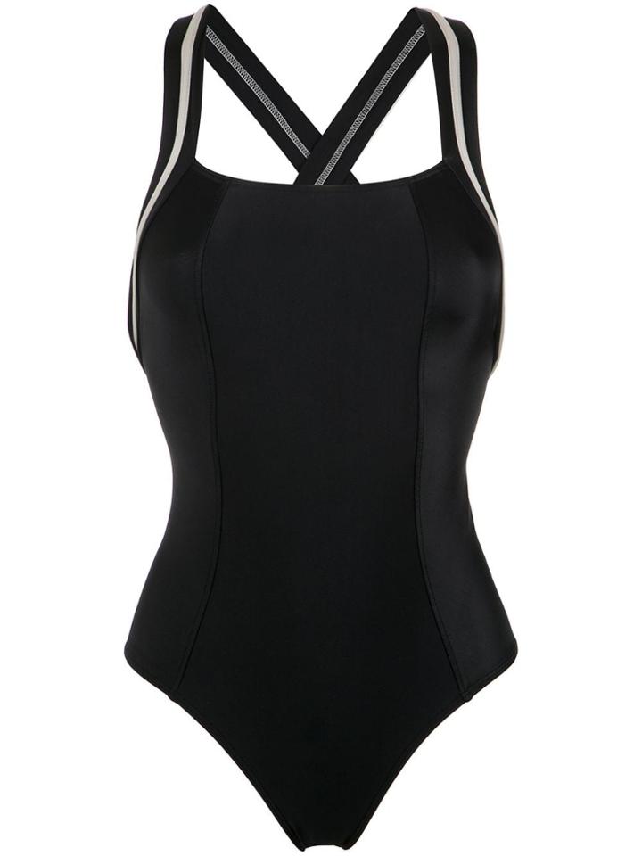 Lygia & Nanny Maracatu Metallic Swimsuit - Preto / Prata