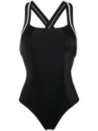 Lygia & Nanny Maracatu Metallic Swimsuit - Preto / Prata