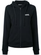 Haus By Ggdb - Long Sleeve Zip Front Logo Hoodie - Women - Cotton - M, Women's, Black, Cotton