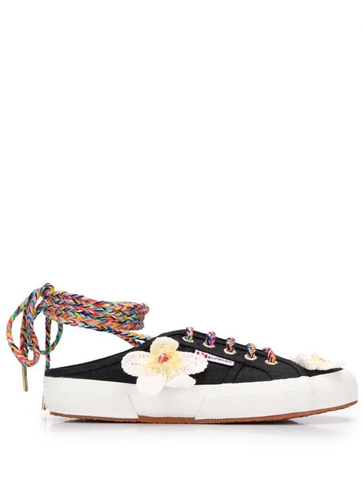 Alanui X Superga Flower Sneakers - Black