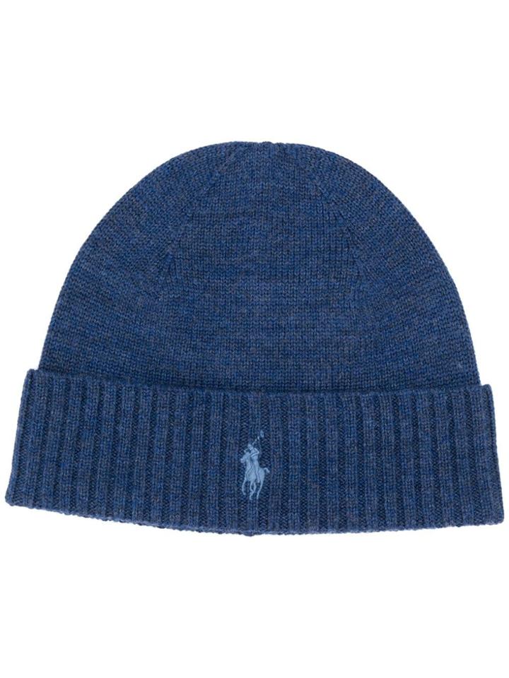 Polo Ralph Lauren Logo Knit Beanie - Blue