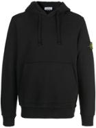 Stone Island Sleeve Insignia Hoodie - Black