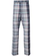 Thom Browne Plaid Tailored Trousers - Blue