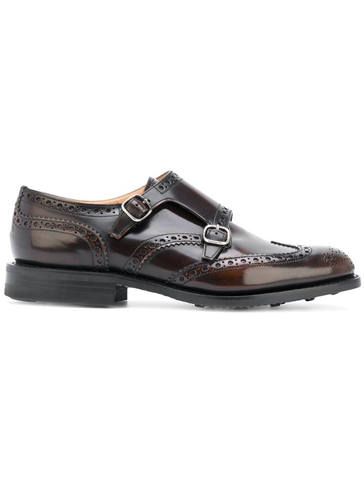 Church's Punch Holes Monk Shoes - Brown