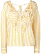 Msgm Striped Blouse - Yellow