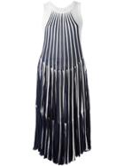 Chloé Vertical Stripe Midi Dress - Blue