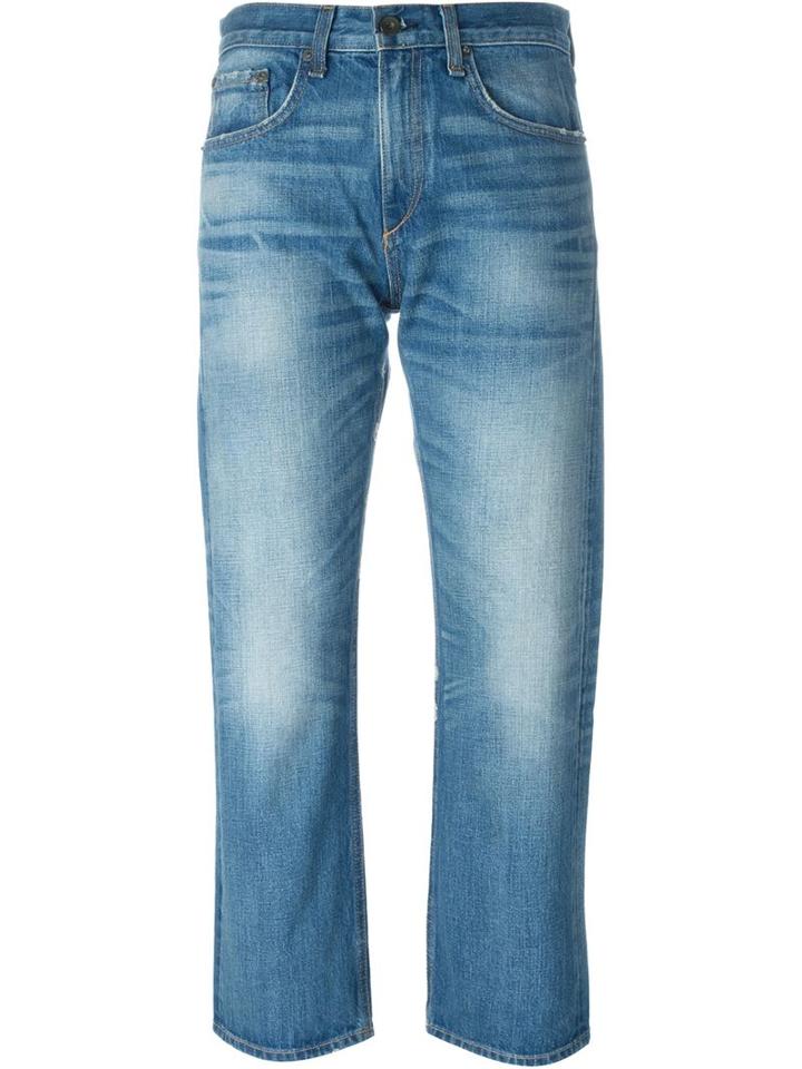 Rag & Bone /jean 'zeeburg Marilyn' Cropped Jeans, Women's, Size: 26, Blue, Cotton