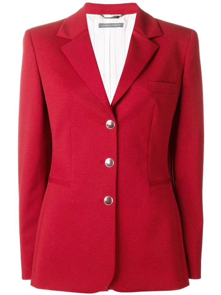 Alberta Ferretti Classic Single-breasted Blazer - Red