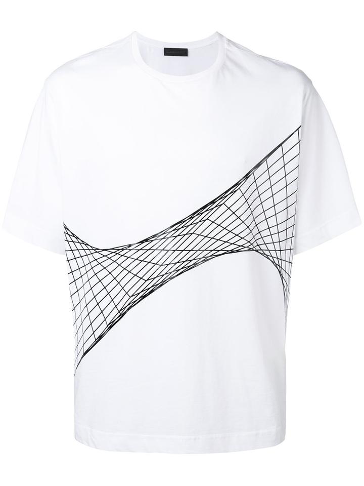 Diesel Black Gold - Net Print T-shirt - Men - Cotton - L, White, Cotton