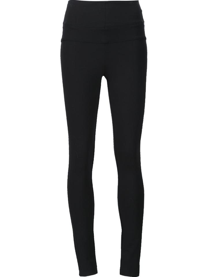 Veronica Beard Stitch Detail Leggings, Women's, Size: 4, Black, Viscose/nylon/spandex/elastane