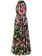 Dolce & Gabbana Pleated Halterneck Dress - Multicolour