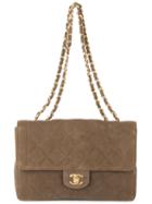 Chanel Vintage Double Chain Shoulder Bag, Women's, Brown