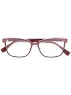 Fendi Eyewear Square Frame Glasses - Red