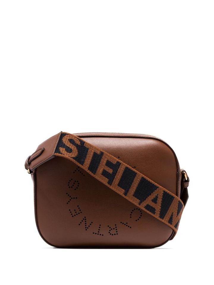 Stella Mccartney Logo Strap Cross-body Bag - Brown