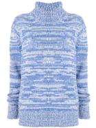 Ck Calvin Klein Marbled Rollneck Sweater - Blue