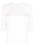Peter Cohen Short-sleeved Silk Blouse - White
