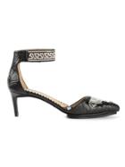 Toga Embossed Leather Pumps - Black