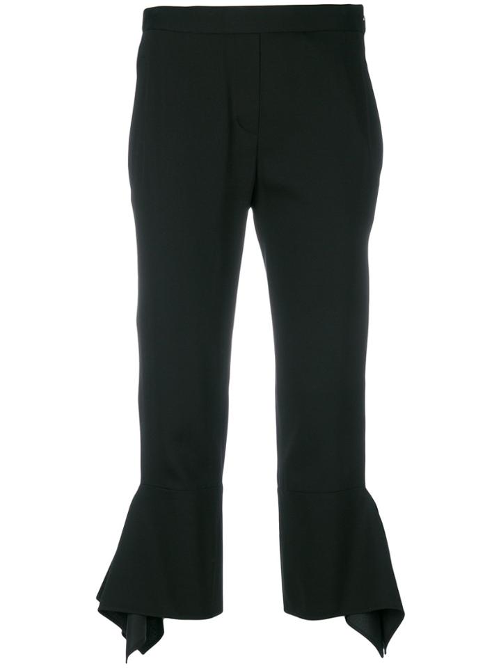Neil Barrett Asymmetric Cuffs Cropped Trousers - Black