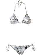 Amir Slama Triangle Bikini Set, Women's, Size: G, Black, Elastodiene
