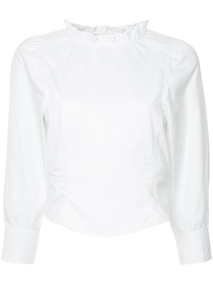 Atlantique Ascoli Ruffle Collar Blouse - White