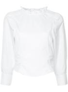 Atlantique Ascoli Ruffle Collar Blouse - White