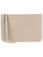 Valextra Zipped Pouch, Women's, Nude/neutrals, Calf Leather