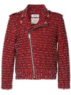 Coohem Biker Tweed Jacket - Red