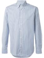 Etro Striped Button Down Shirt, Men's, Size: 40, Blue, Cotton
