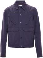 Kolor Leather Trim Jacket - Blue