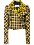 Dvf Diane Von Furstenberg Plaid And Leopard Print Jacket - Yellow &