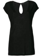 Diesel - V-neck T-shirt - Women - Viscose - M, Black, Viscose